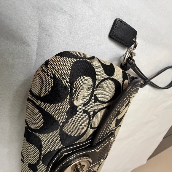 Coach Y2K Black and Gray Signature Wristlet
